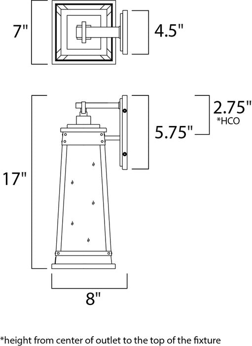 Maxim Schooner 1-Light Outdoor Sconce Model: 3044RPOLB