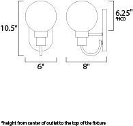 Maxim Bauhaus 1-Light Wall Sconce Model: 30511CLBZSBR