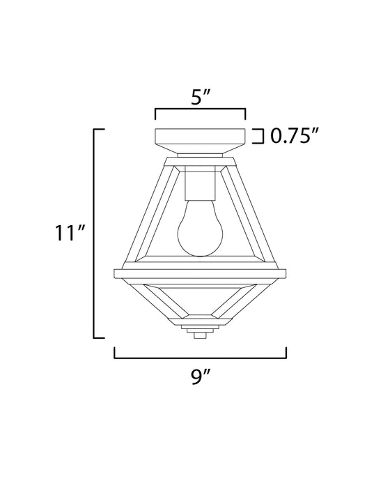 Maxim Prism 9 Outdoor Flush Mount Model: 30560CLBK