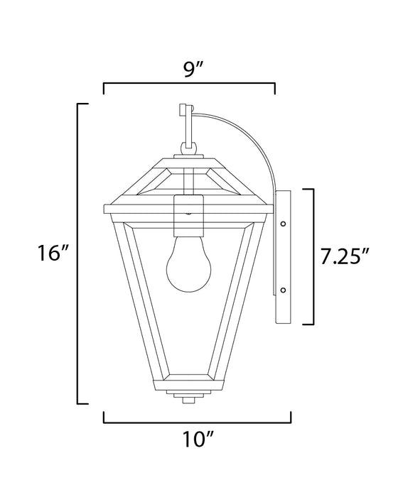 Maxim Prism 16 Outdoor Wall Sconce Model: 30564CLBK