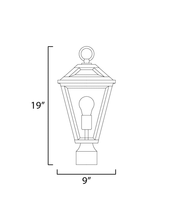 Maxim Prism 1-Light Outdoor Post Lantern Model: 30568CLBK