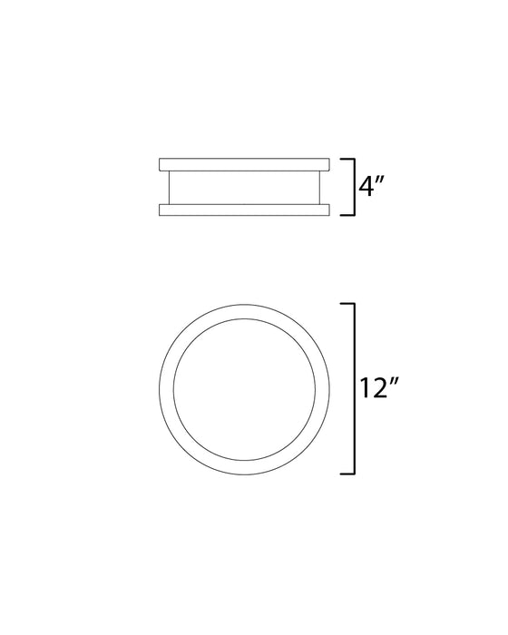 Maxim Oxford Outdoor 3-Light Flush Mount Model: 30599WTBK