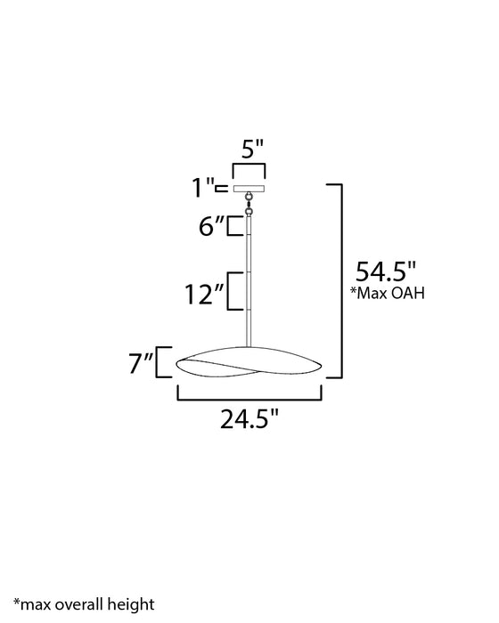 Maxim Denarii 24 Iron Pendant Model: 31262NG