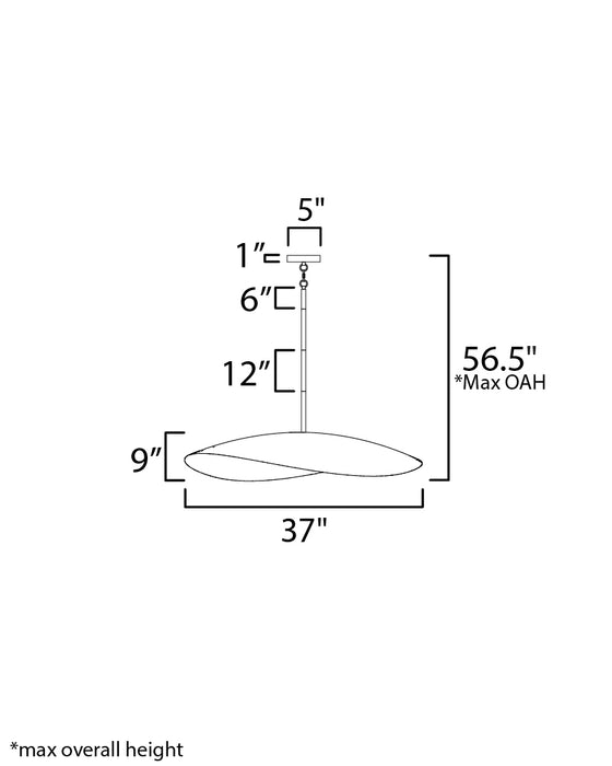 Maxim Denarii 36 Iron Pendant Model: 31263NG