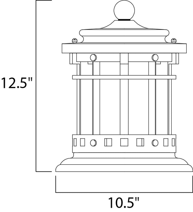 Maxim Santa Barbara Cast 3-Light Outdoor Deck Lantern Model: 3132CDSE