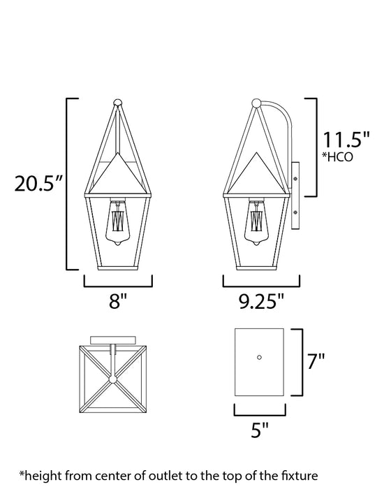 Maxim Bavaria 1-Light Wall Sconce Model: 3164CLBK