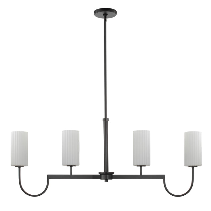 Maxim Town & Country 4-Light Linear Chandelier Model: 32004SWBK