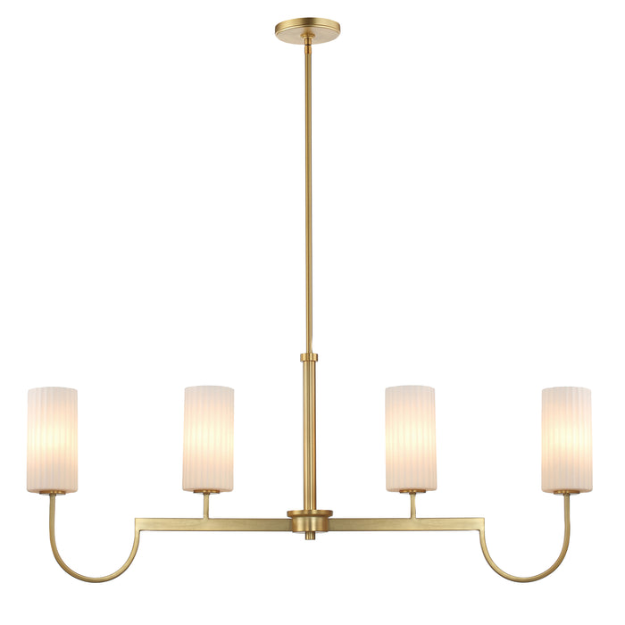 Maxim Town & Country 4-Light Linear Chandelier Model: 32004SWSBR