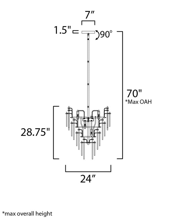 Maxim Majestic 12-Light Chandelier Model: 32325CLCMPGL