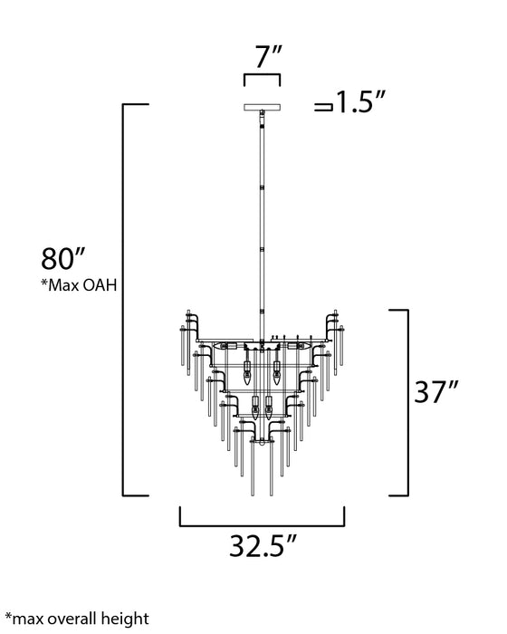 Maxim Majestic 21-Light Chandelier Model: 32328CLCMPGL