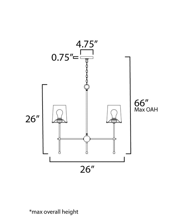 Maxim Huntington 4-Light Chandelier Model: 32364WTSN