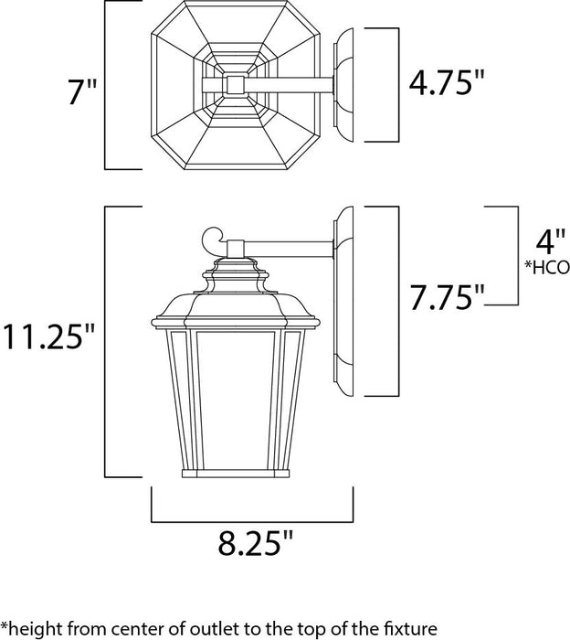 Maxim Radcliffe 1-Light Small Outdoor Wall Model: 3342WFBO