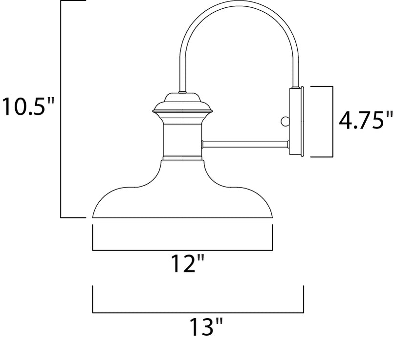 Maxim Wharf 1-Light Outdoor Wall Lantern Model: 35003EB