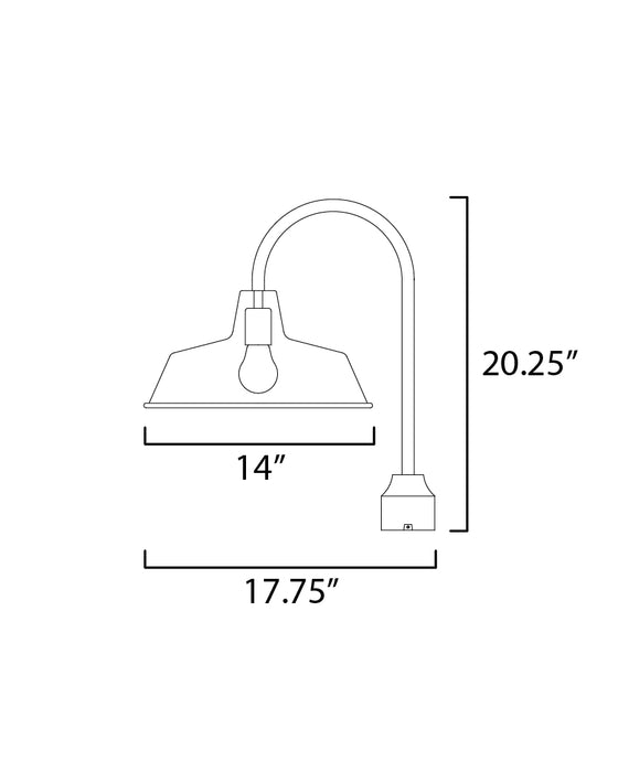 Maxim Pier M 1-Light Post Lantern Model: 35010EBBK