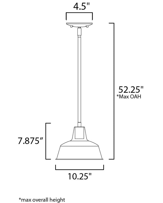 Maxim Pier M 1-Light Outdoor Pendant Model: 35017WZ