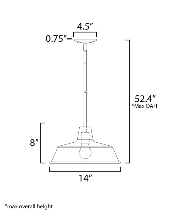 Maxim Pier M X-Large Pendant Model: 35019EB