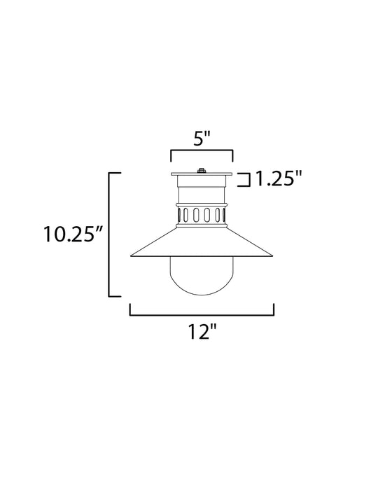 Maxim Admiralty 1-Light Outdoor Flush Mount Model: 35120SWBK