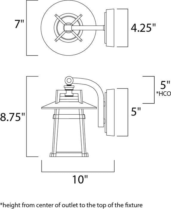 Maxim Calistoga 1-Light Outdoor Wall Lantern Model: 3532SWAE