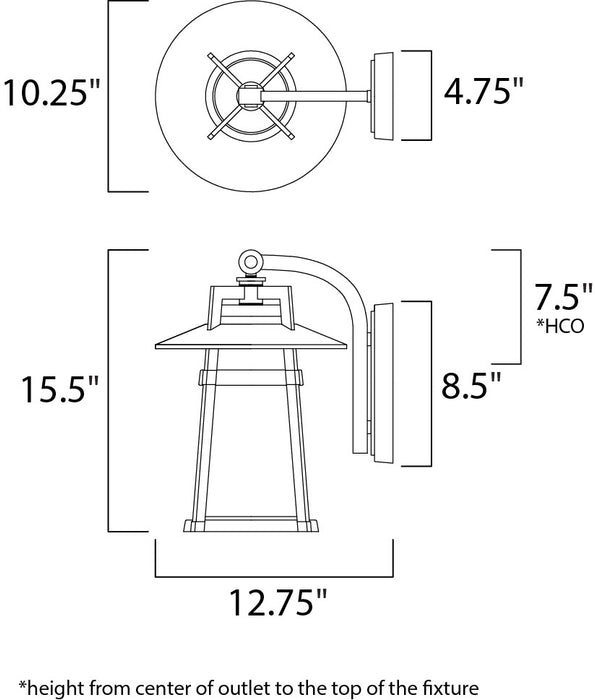 Maxim Calistoga 1-Light Outdoor Wall Lantern Model: 3536SWAE