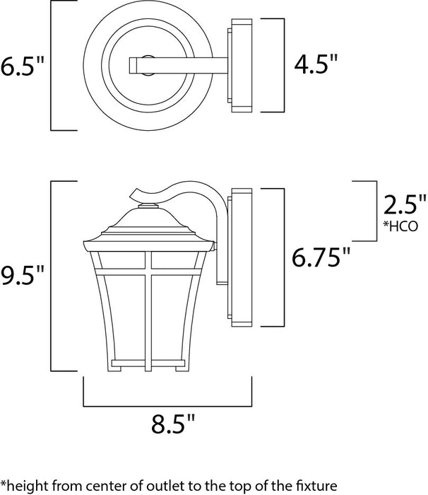 Maxim Balboa DC 1-Light Mini Outdoor Wall Model: 3802LACO