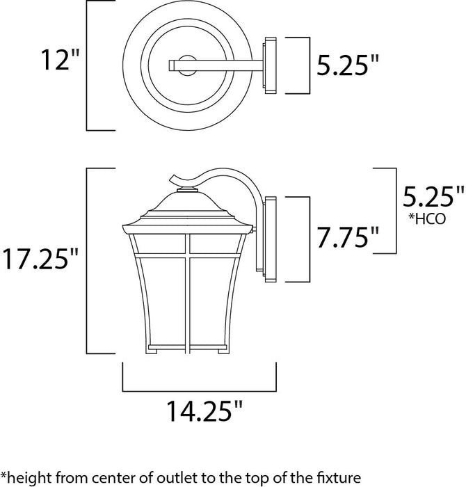 Maxim Balboa DC 1-Light Large Outdoor Wall Model: 3806LACO