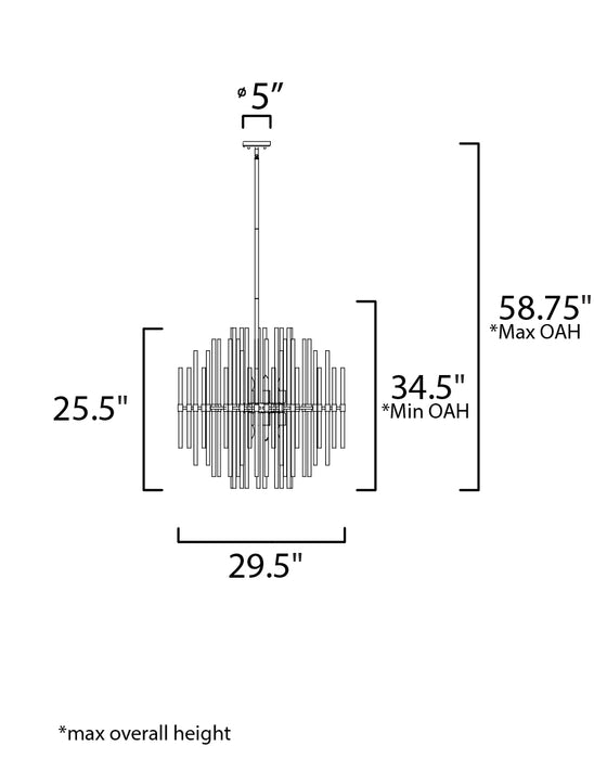 Maxim Divine 29 Chandelier Model: 38406CLPN