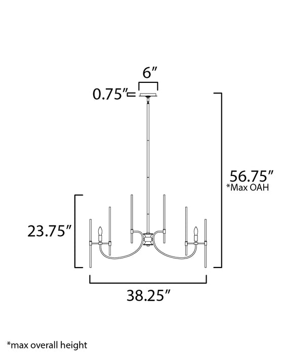 Maxim Divine 8-Light Chandelier Model: 38408CLPN