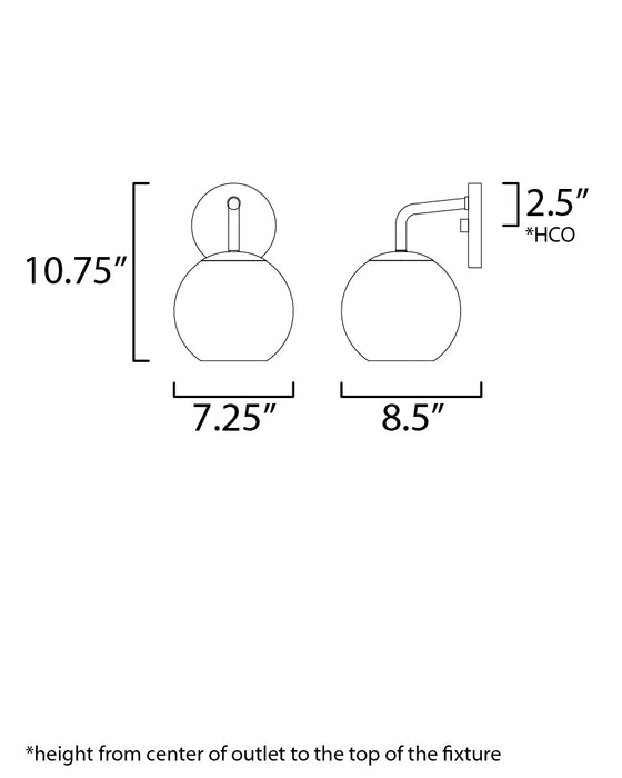 Maxim Branch 1-Light Wall Sconce Model: 38411CLNAB