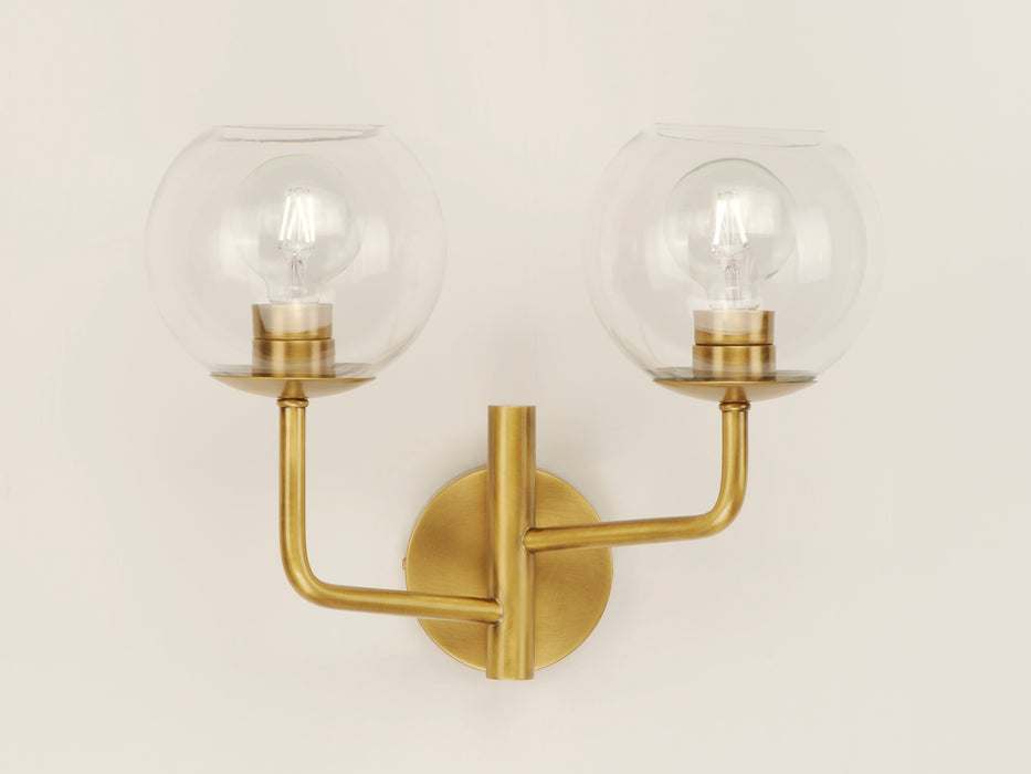 Maxim Branch 2-Light Wall Sconce Model: 38412CLNAB