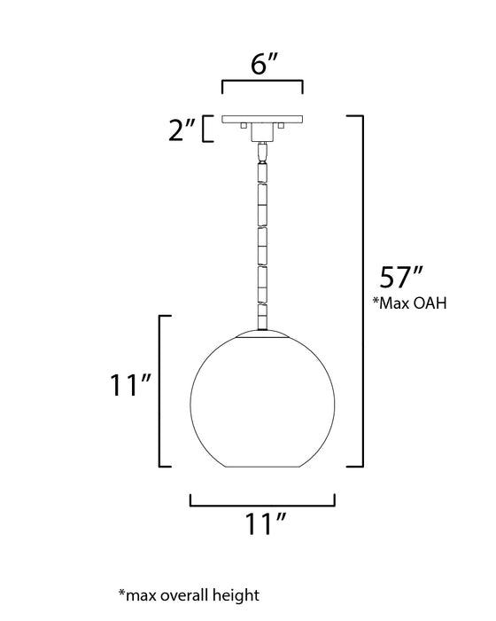 Maxim Branch 1-Light Large Pendant Model: 38419CLNAB