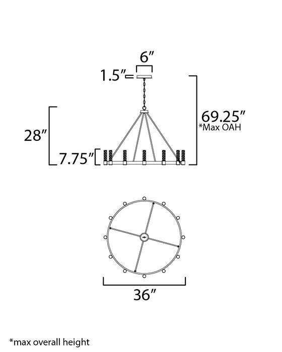 Maxim Duchess 8-Light Chandelier Model: 38446IBNAB