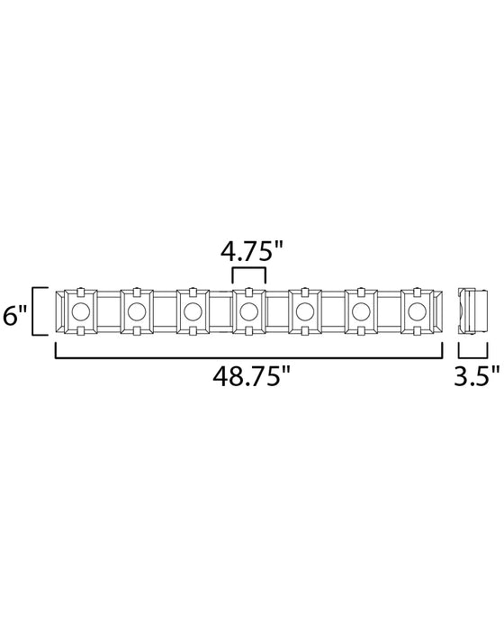 Maxim Radiant 7-Light LED Bath Vanity Model: 39534CYBKGL