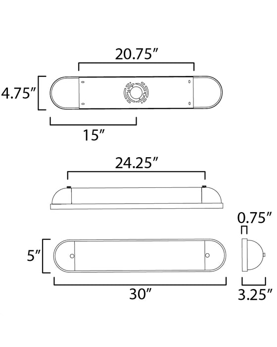 Maxim Capsule 30 LED Bath Vanity CCT Select Model: 39563SWPC