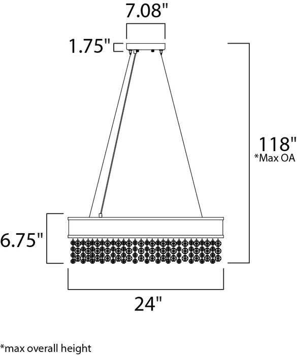 Maxim Mystic 16-Light LED Pendant Model: 39655MSKPC