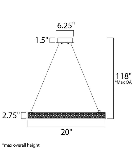 Maxim Eternity 20 LED Pendant Model: 39772BCPC