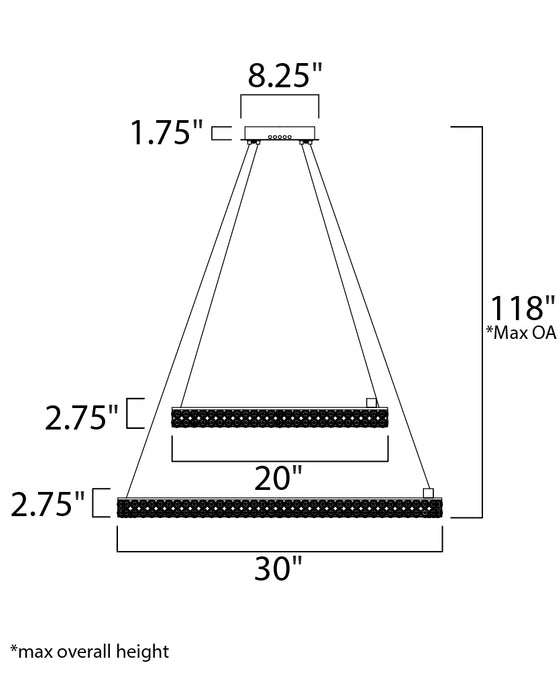 Maxim Eternity 2-Tier LED Pendant Model: 39777BCPC