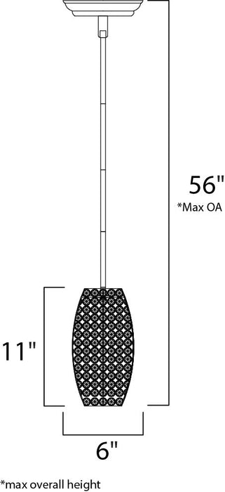 Maxim Glimmer 3-Light Pendant Model: 39882BCBZ