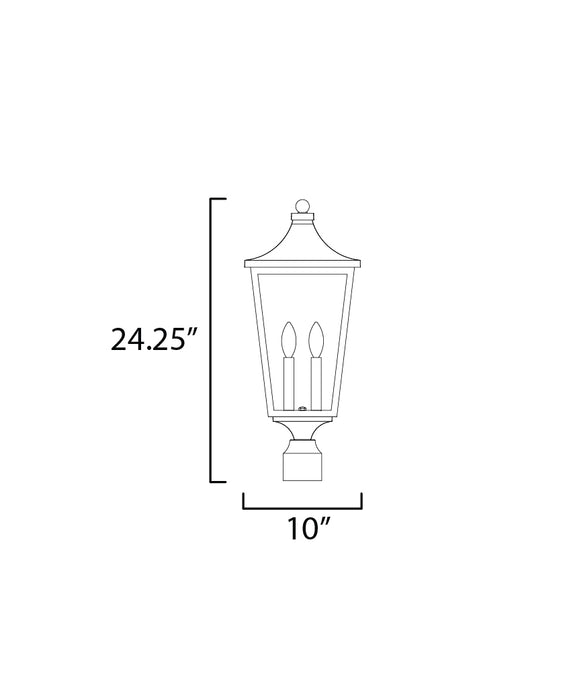 Maxim Sutton Place VX 2-Light Outdoor Post Lantern Model: 40230CLBK