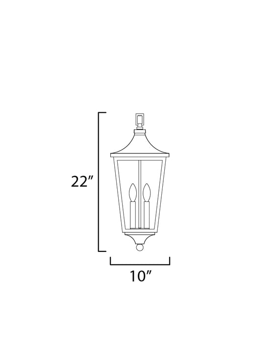 Maxim Sutton Place VX 2-Light Outdoor Hanging Lantern Model: 40239CLBK