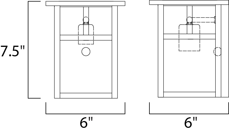 Maxim Coldwater 1-Light Outdoor Wall Lantern Model: 4050WTBK