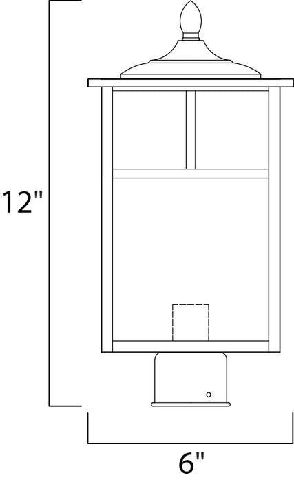 Maxim Coldwater 1-Light Outdoor Pole/Post Lantern Model: 4055HOBU