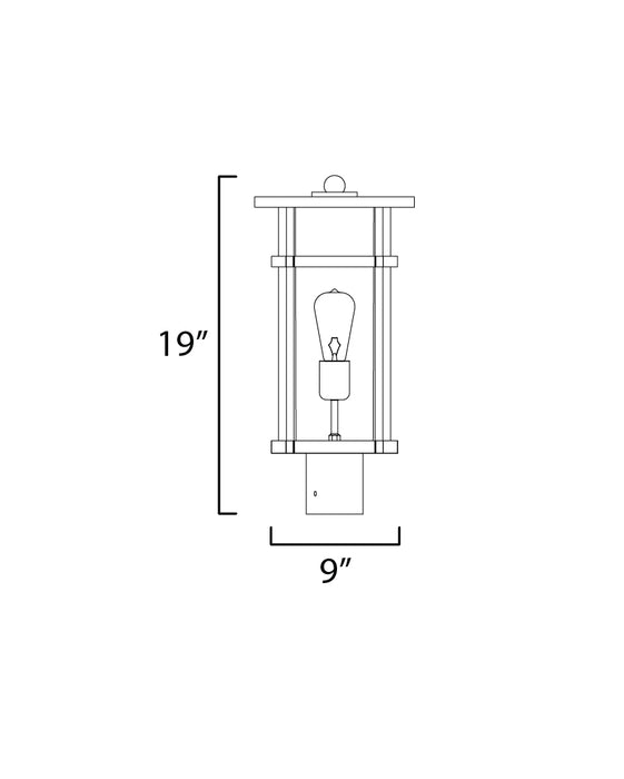 Maxim Clyde VX 1-Light VX Post Lantern Model: 40620CLBK