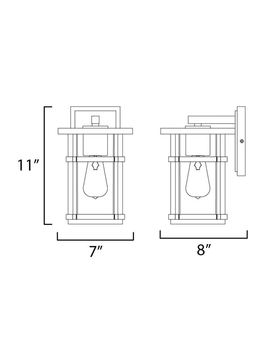 Maxim Clyde VX Outdoor Wall Sconce Model: 40622CLBK