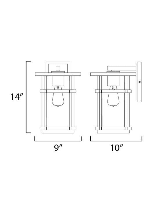 Maxim Clyde VX Medium Outdoor Wall Sconce Model: 40623CLBK