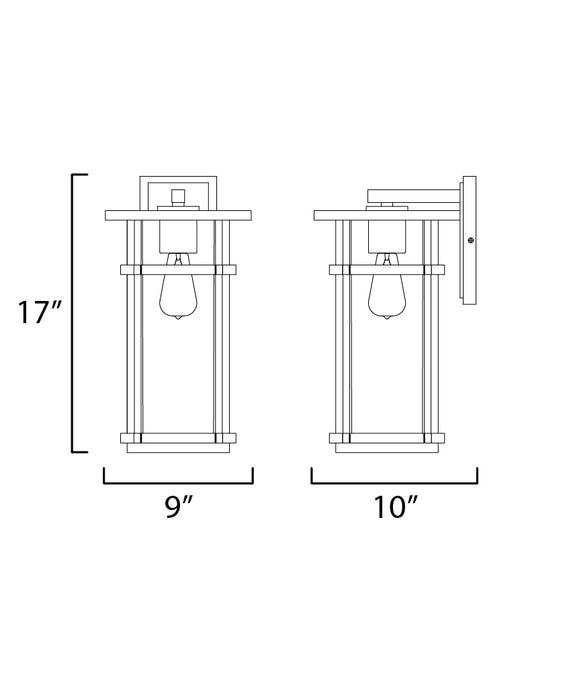 Maxim Clyde VX Large Outdoor Wall Sconce Model: 40625CLBK