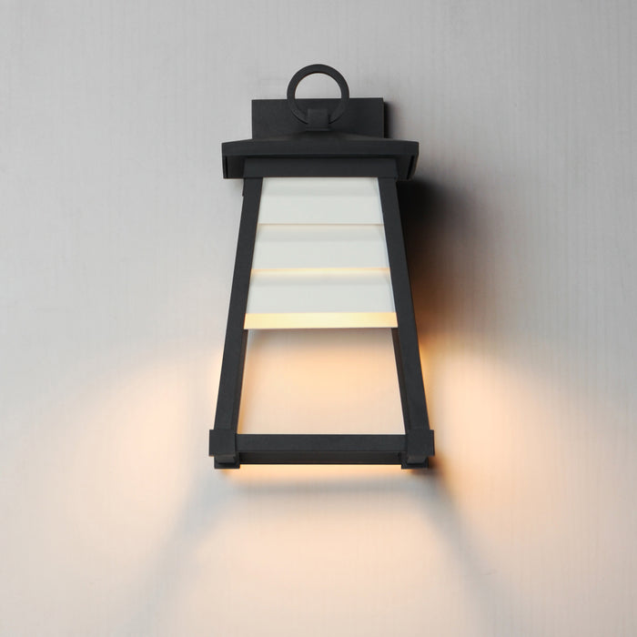 Maxim Shutters 1-Light Small Outdoor Wall Sconce Model: 40632WTBK