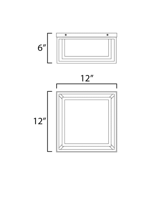 Maxim Cabana VX 2-Light Flush Mount Model: 40661CDBK