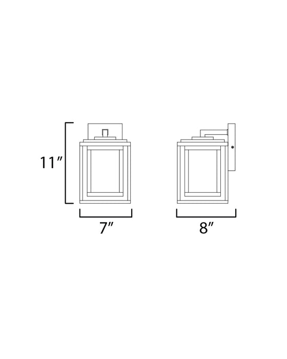 Maxim Cabana VX 1-Light Outdoor Sconce Model: 40662CDBK