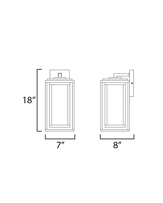 Maxim Cabana VX 1-Light Large Outdoor Sconce Model: 40665CDBK