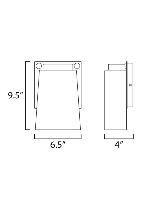 Maxim Rivet VX LED Outdoor Sconce Model: 42122BKAB